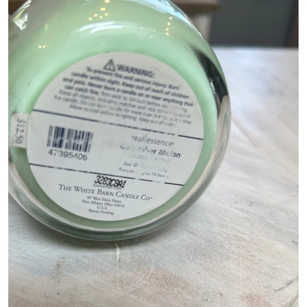 Bath & Body Works Cucumber Melon Jar Candle frosted Retired - Picture 5 of 5